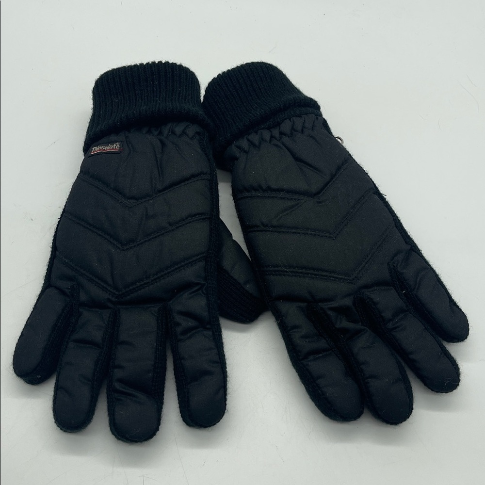 3M Thinsulate Black Quilted Gloves Sz S/M